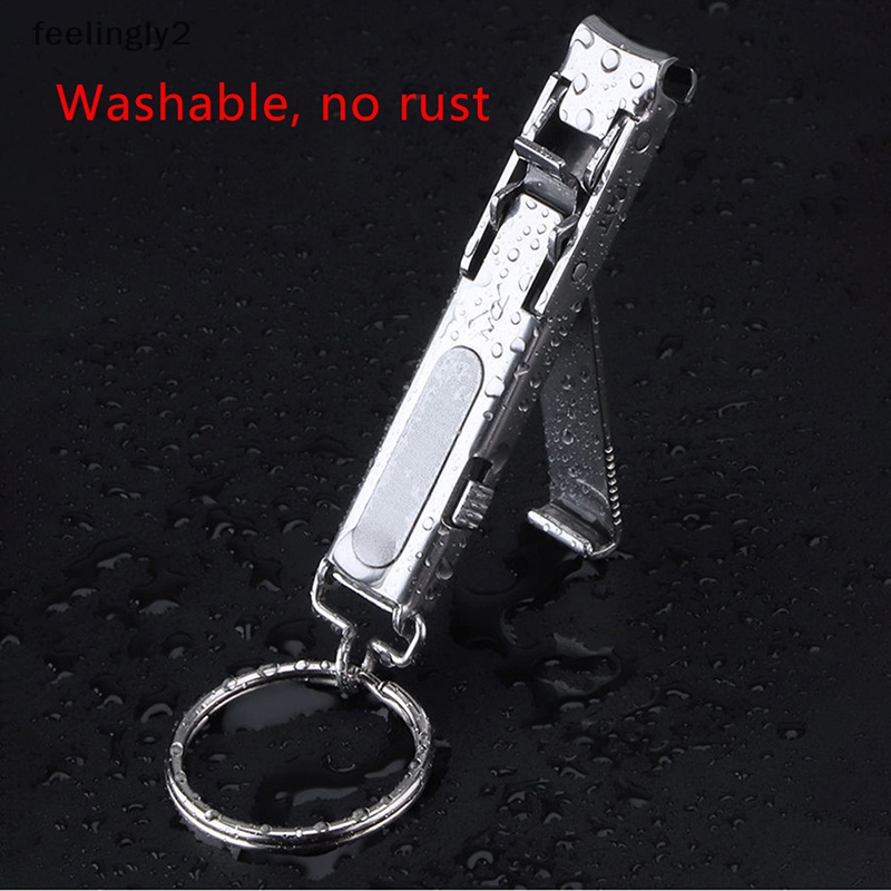 Kềm Cắt Móng Tay Bằng Thép Không Gỉ Siêu Mỏng Có Thể Gập Lại Kèm Đồ Dũa Móng Tay