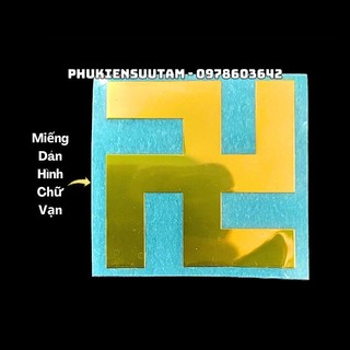 Miếng Dán Điện Thoại Hình Phật Bồ Tát, chất liệu: nhựa Plastic, màu vàng