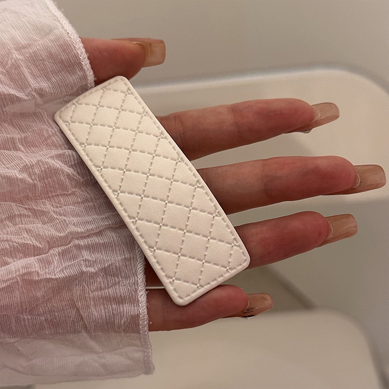 Kẹp Tóc Mái Ngang Vải Họa Tiết Kim Cương Phong Cách Hàn Quốc Đơn Giản Dễ Phối Đồ