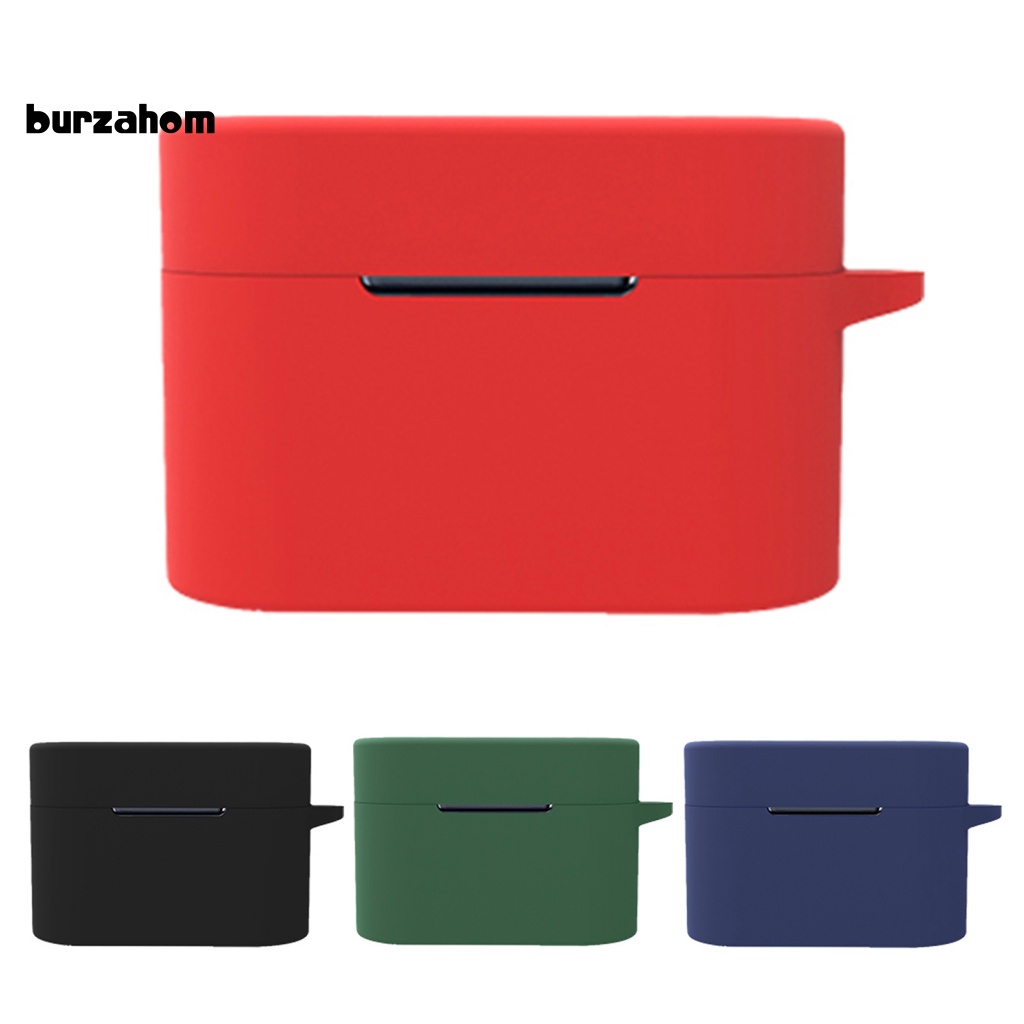 Vỏ Bảo Vệ Hộp Sạc Tai Nghe QCY HT01 Bằng Silicon Màu Trơn Chống Sốc