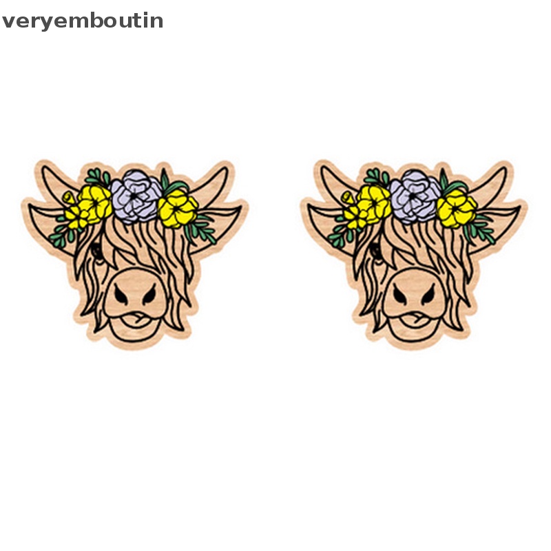 Bông Tai Đinh Tán Hình Bò Nông Trại Đồng Quê Cao Trong 1