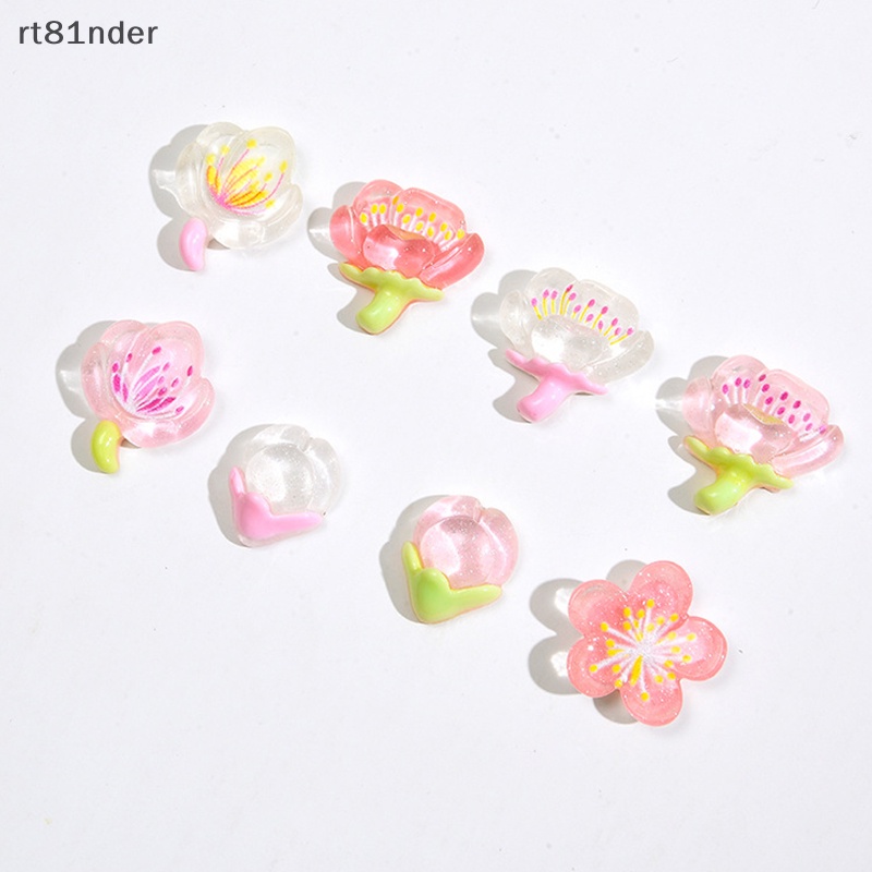 Rt Set 10 Mô Hình Hoa Anh Đào Mini Bằng Nhựa Resin Trang Trí Điện Thoại / Xe Hơi / Nhà Cửa DIY