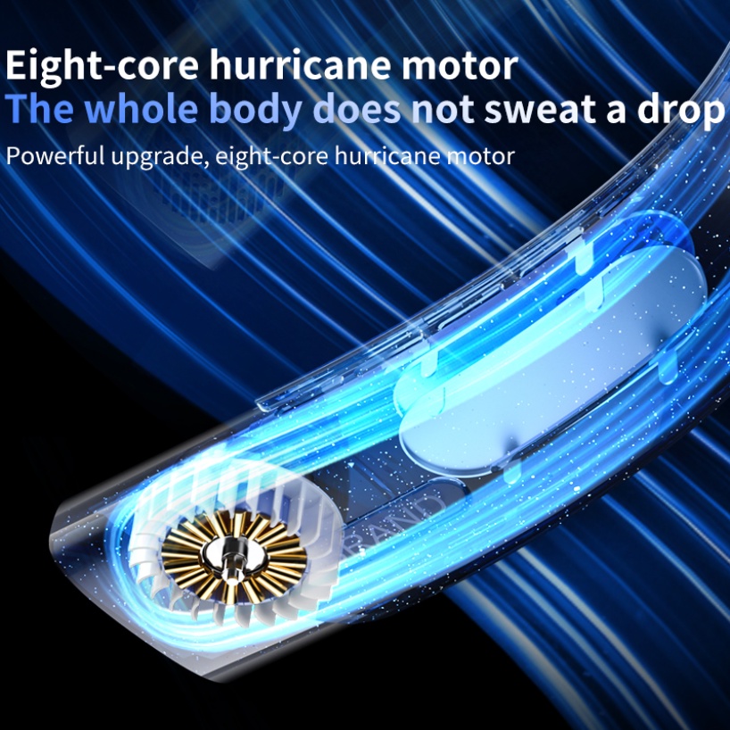 🇻🇳Trong kho🇻🇳 Quạt Làm Mát Đeo Cổ 20db Không Cánh 5 Tốc Độ Tùy Chỉnh Không Gây Tiếng Ồn Nhỏ Gọn Có Thể Sạc Lại Bằng Cổng