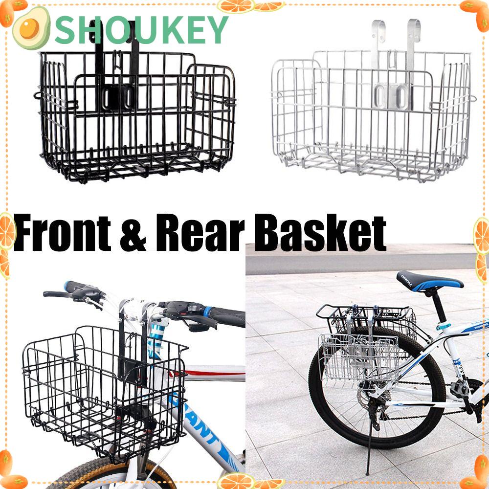 Giỏ Lưới Kim Loại Gắn Phía Trước Xe Đạp Tiện Dụng
