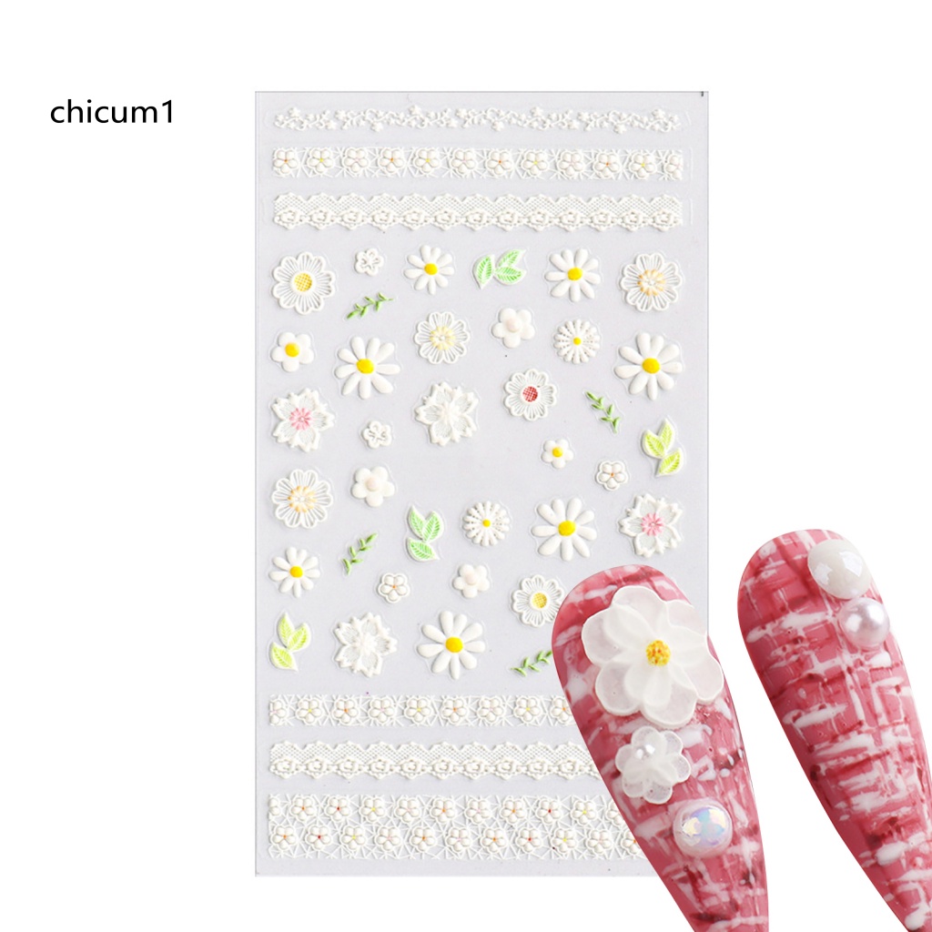 Miếng Dán Trang Trí Móng Tay 5D Hình Hoa Hồng Dành Cho Nữ