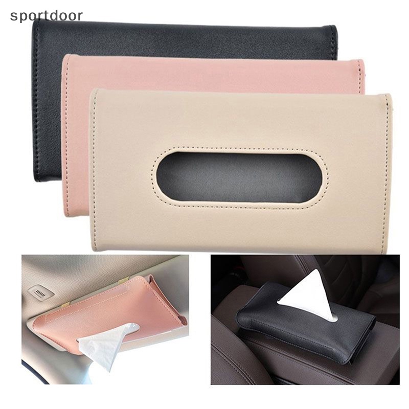 [sportoutdoor] Hộp Đựng Khăn Giấy Bằng Da PU Treo Tấm Che Nắng Xe Hơi Trang Trí [out]