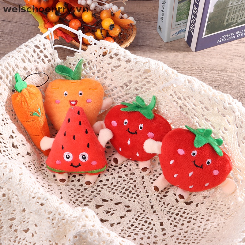 Set 1 / 5 Trái Cây Nhồi Bông 5cm - 10cm Dễ Thương Cho Bé