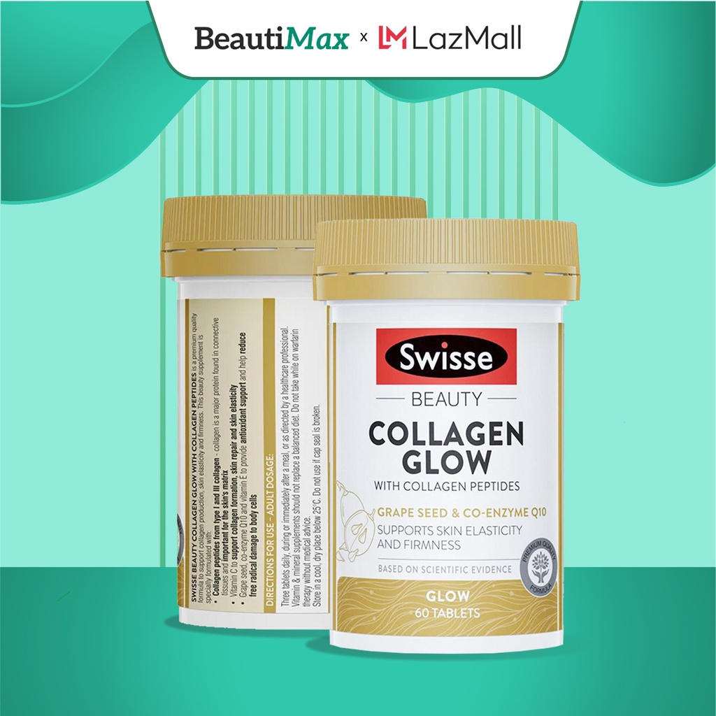 Viên uống đẹp da, ngừa lão hóa Swisse Beauty Collagen Glow hộp 60 viên Maxwell68