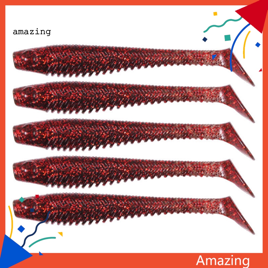 Set 5 Mồi Câu Cá Mềm 10cm / 5.7g Hiệu Quả Cao Không Dễ Vỡ