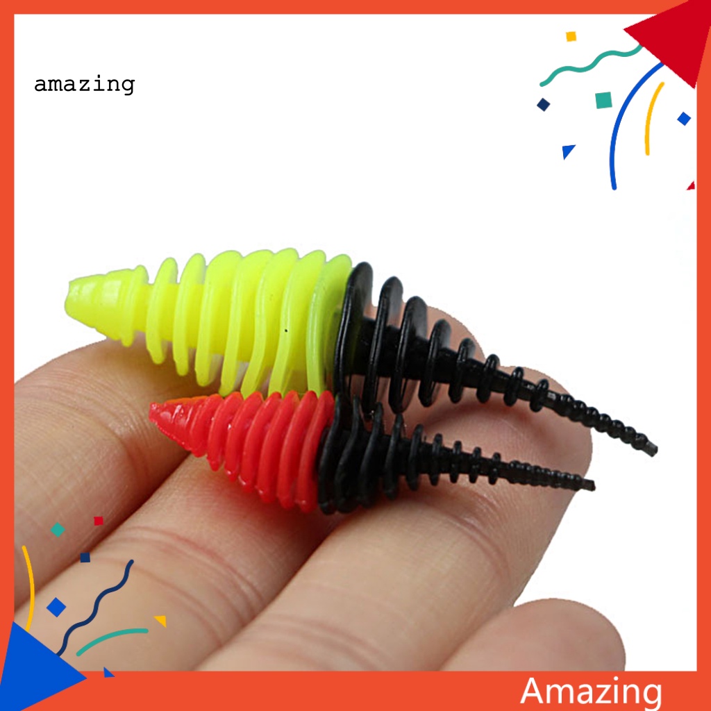 Lọ Mồi Câu Cá Giả Bằng Nhựa PVC Mềm 3.5cm / 4.5cm Hai Tông Màu Chống Rách