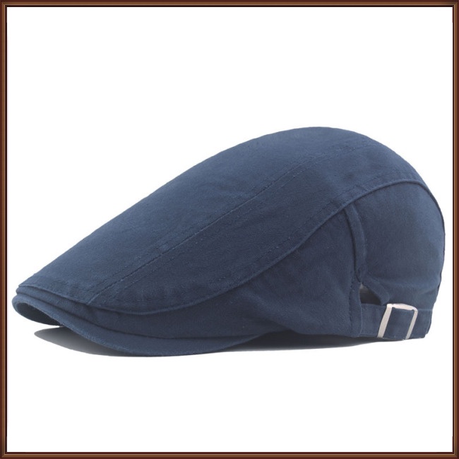Mũ Beret Cotton Mỏng Màu Sắc Đơn Giản Phong Cách Retro Chống Nắng Thoáng Khí Cho Nam