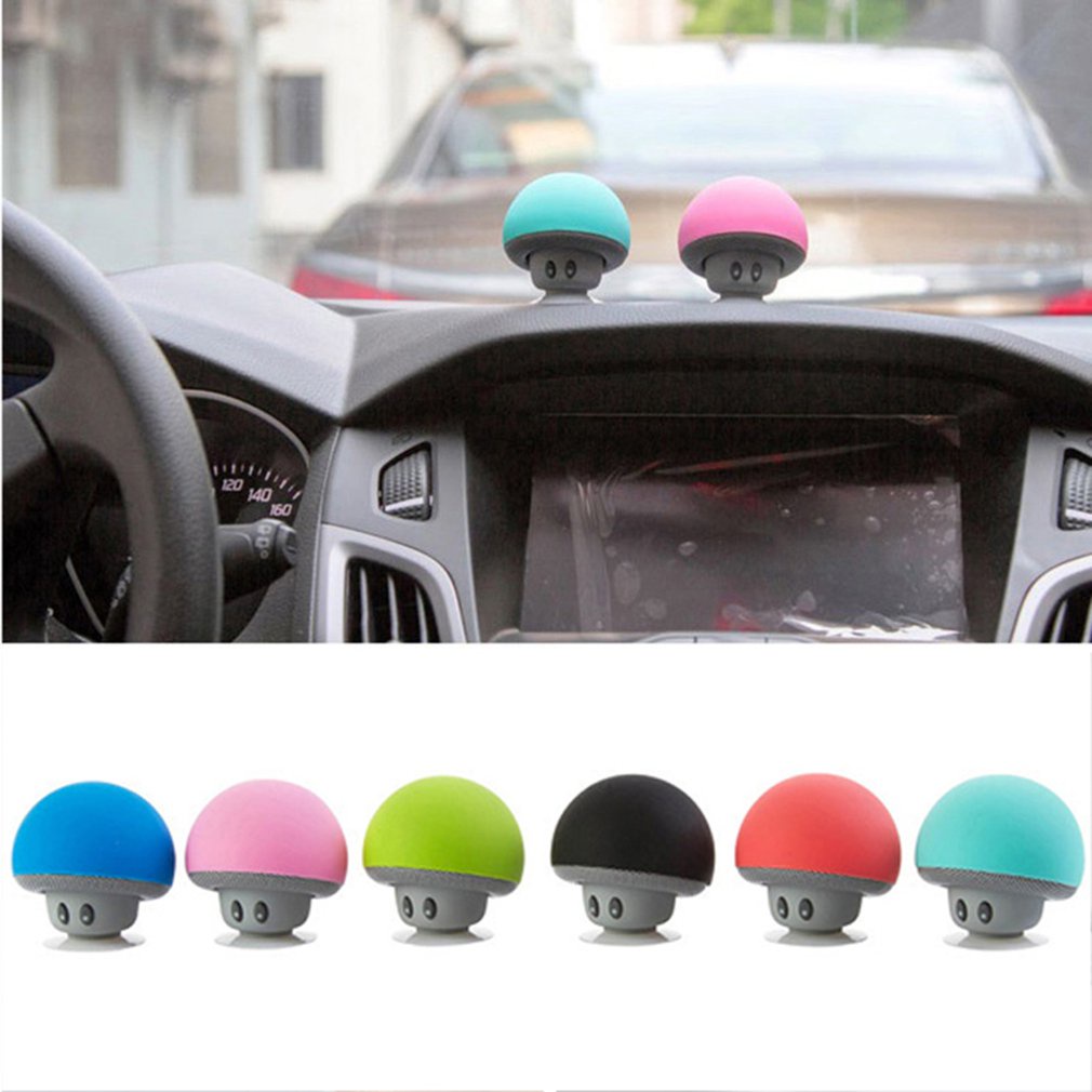 Cartoon Mushroom Wireless Speaker Waterproof Suction Cup Mini Audio Outdoor Portable Subwoofer [Q/7]