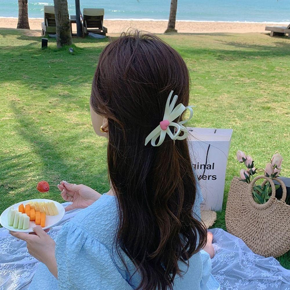 Kẹp Tóc Hình Nơ / Trái Tim / Cá Mập Dễ Thương Xinh Xắn WMES15H