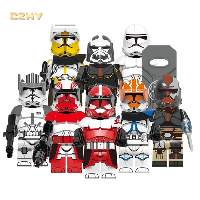 Mô Hình Đồ Chơi Nhân Vật Wilco Trooper Chỉ huy Wrecker Hunter Bly Fox Cody Captain Vaughn