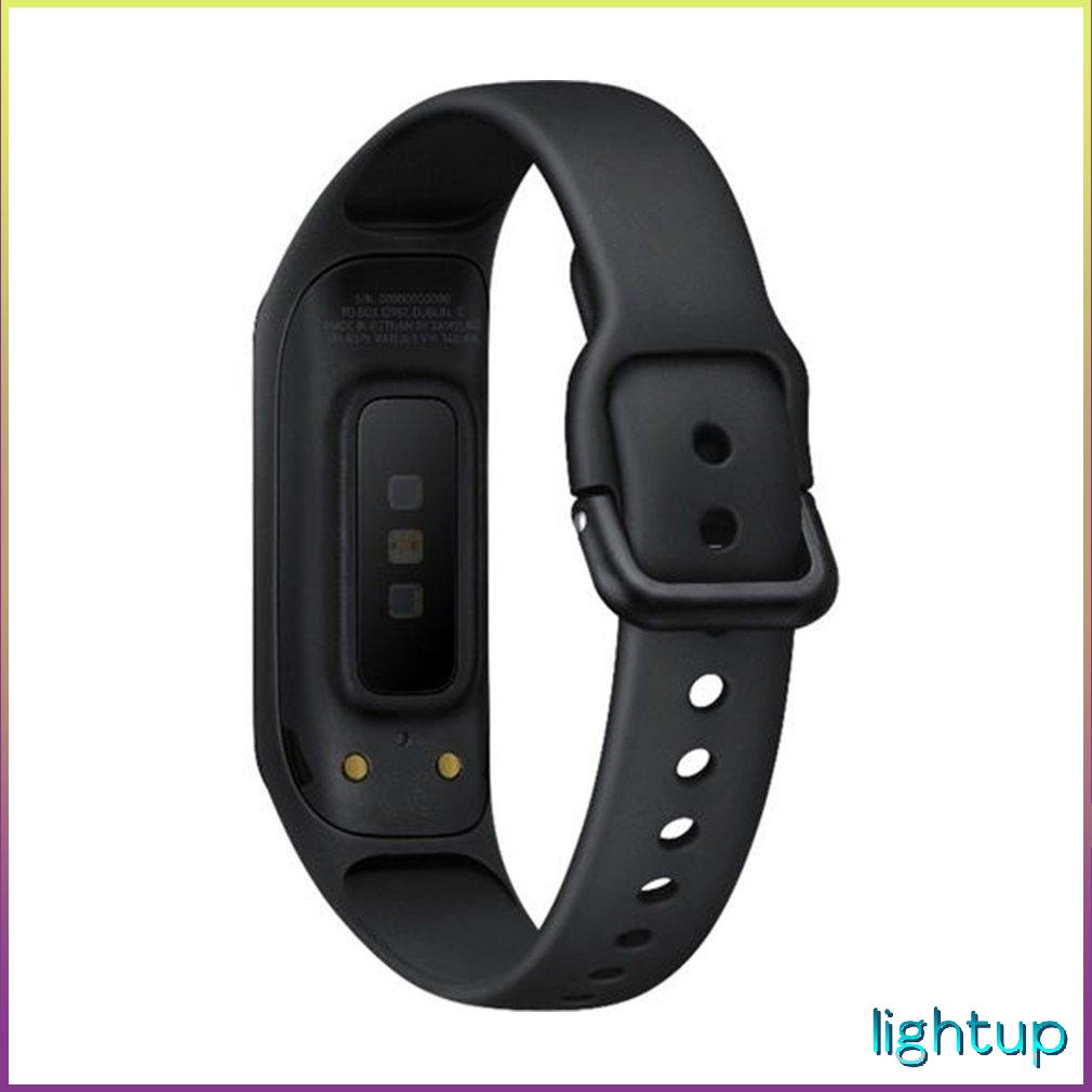 Dây đeo đồng hồ cho Galaxy Fit-E R375 thông minh bằng silicon mềm có thể điều chỉnh thay thế màu đen