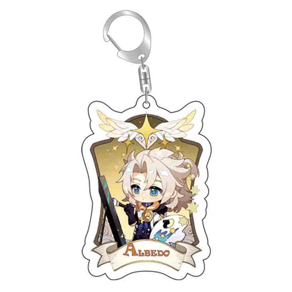 Margot Hàng Mới Về Móc Khóa Acrylic Kim Loại Acrylic Hình Nhân Vật Anime Genshin Va Chạm