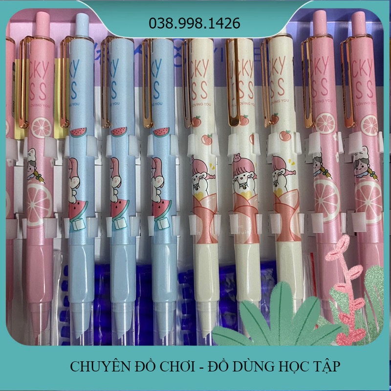 Bút Máy XOÁ ĐƯỢC Dạng Bấm (kèm ống mực ) _LL