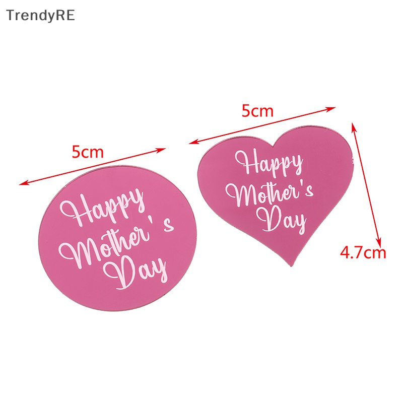 Set 10 Topper Trang Trí Bánh Chữ Happy Mother 'S Day
