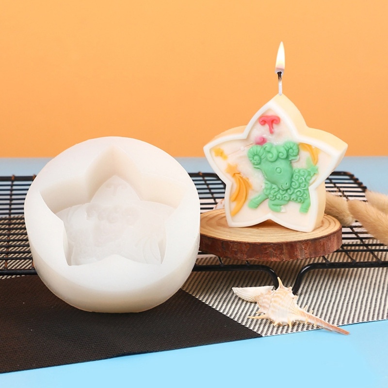 Khuôn Silicone 12 Ngăn Tạo Hình 3D Trang Trí Bánh