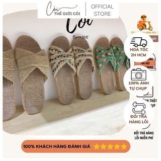 Dép cói thời trang nữchéo phong cách hàng quốc
