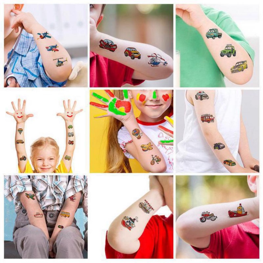 Hình Xăm Dán Tạm Thời Chống Nước Hình Hoạt Hình Cho Trẻ Em