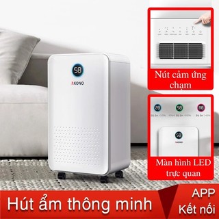 Máy hút ẩm không khí trong nhà akono tạo ion âm 12l kết nối qua app/shinco 12l/wedetch 12l/máy hút ẩm 12l fasa dc-002c