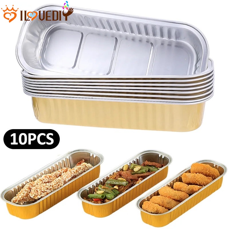 Set 5 / 10 Hộp Thiếc Lá Nhôm Chống Dính Dùng Nướng Bánh / BBQ