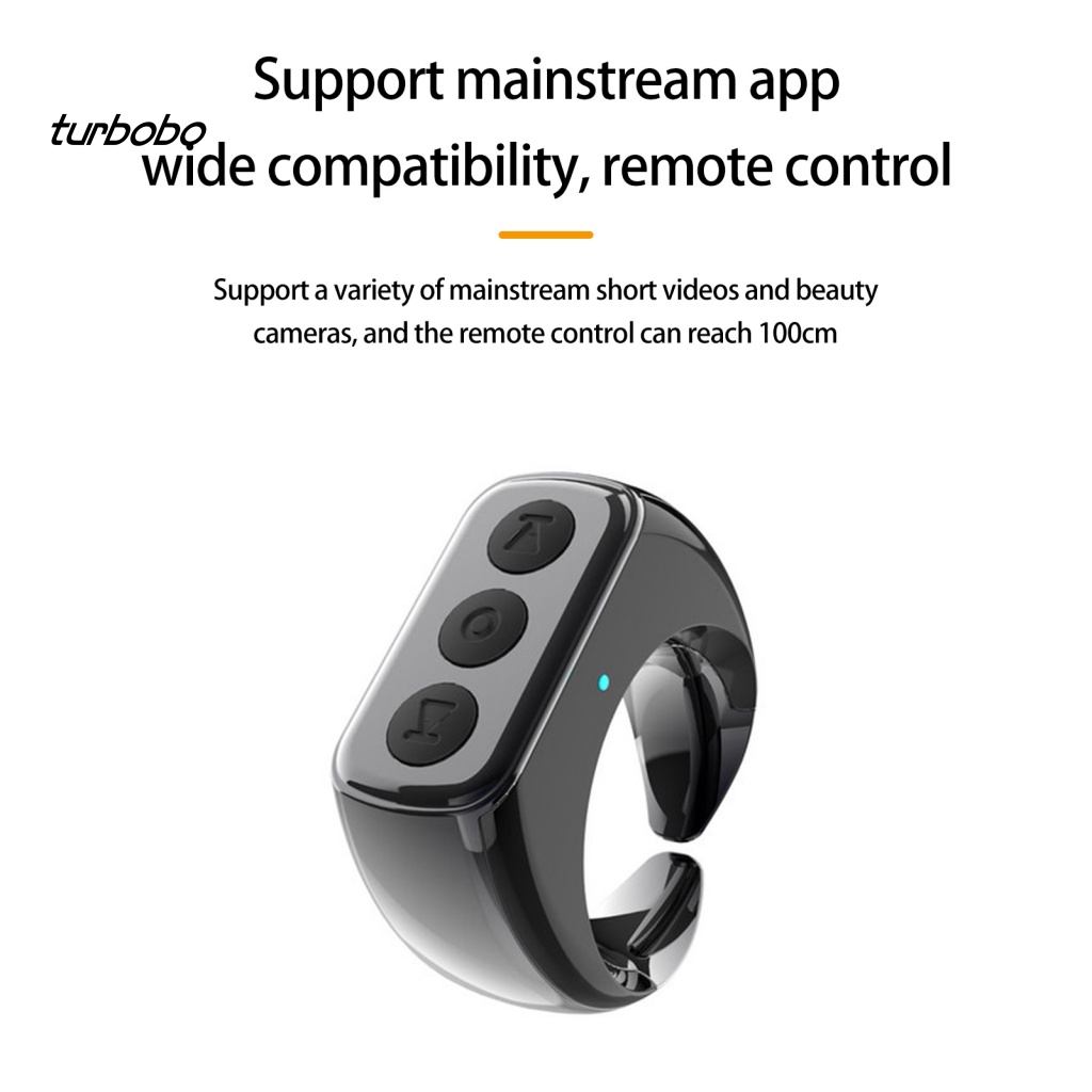 Turbobo Bộ Điều Khiển Video Có Cổng Sạc Type-C Cho Điện Thoại Di Động Bluetooth Mang Đi Du Lịch