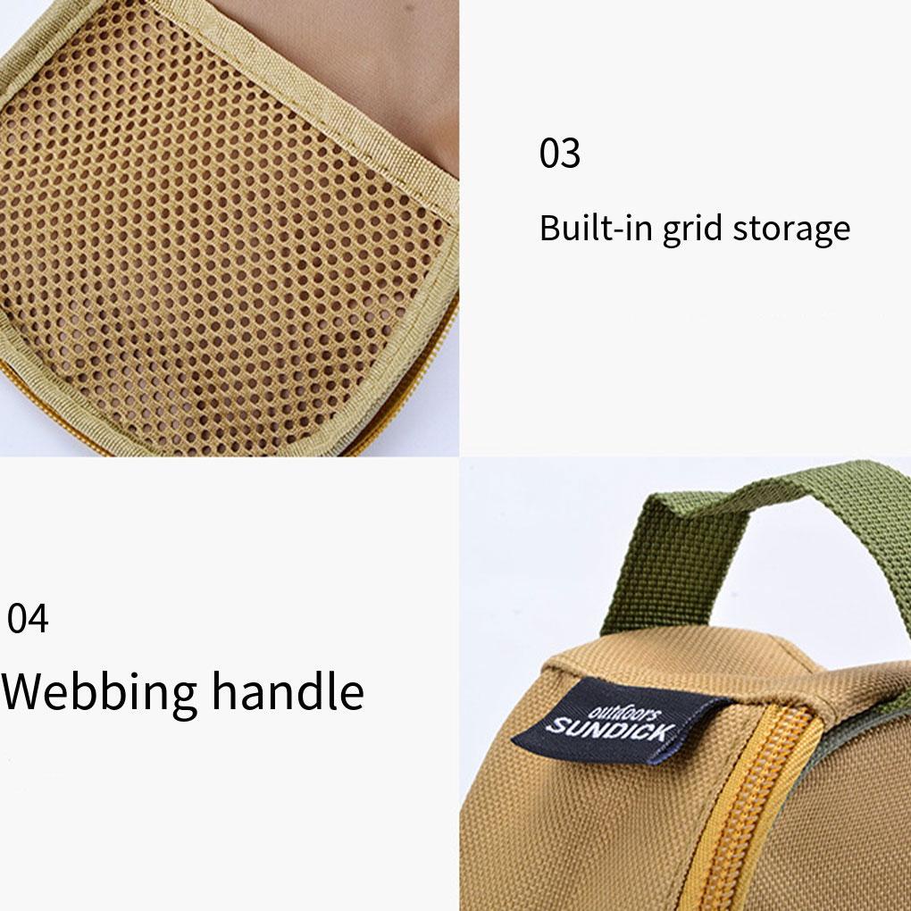 Túi Đựng Dụng Cụ Ăn Uống Cỡ Lớn Có Khóa Kéo Tiện Dụng Mang Theo Du Lịch Cắm Trại