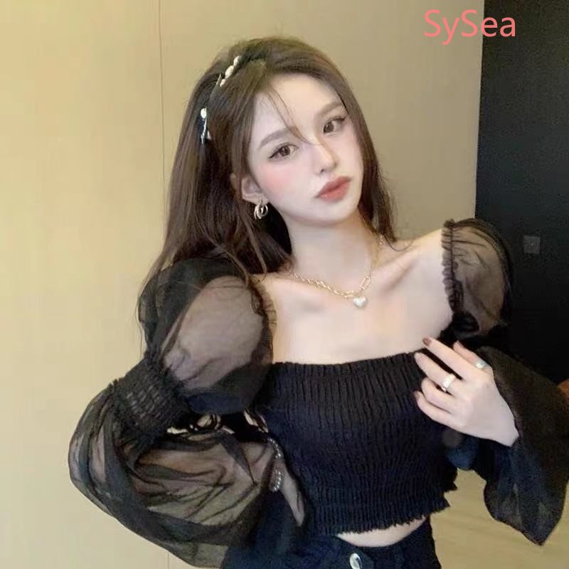 Áo Kiểu Trễ Vai Thiết Kế Xếp Ly Thời Trang Mùa Hè Cho Nữ