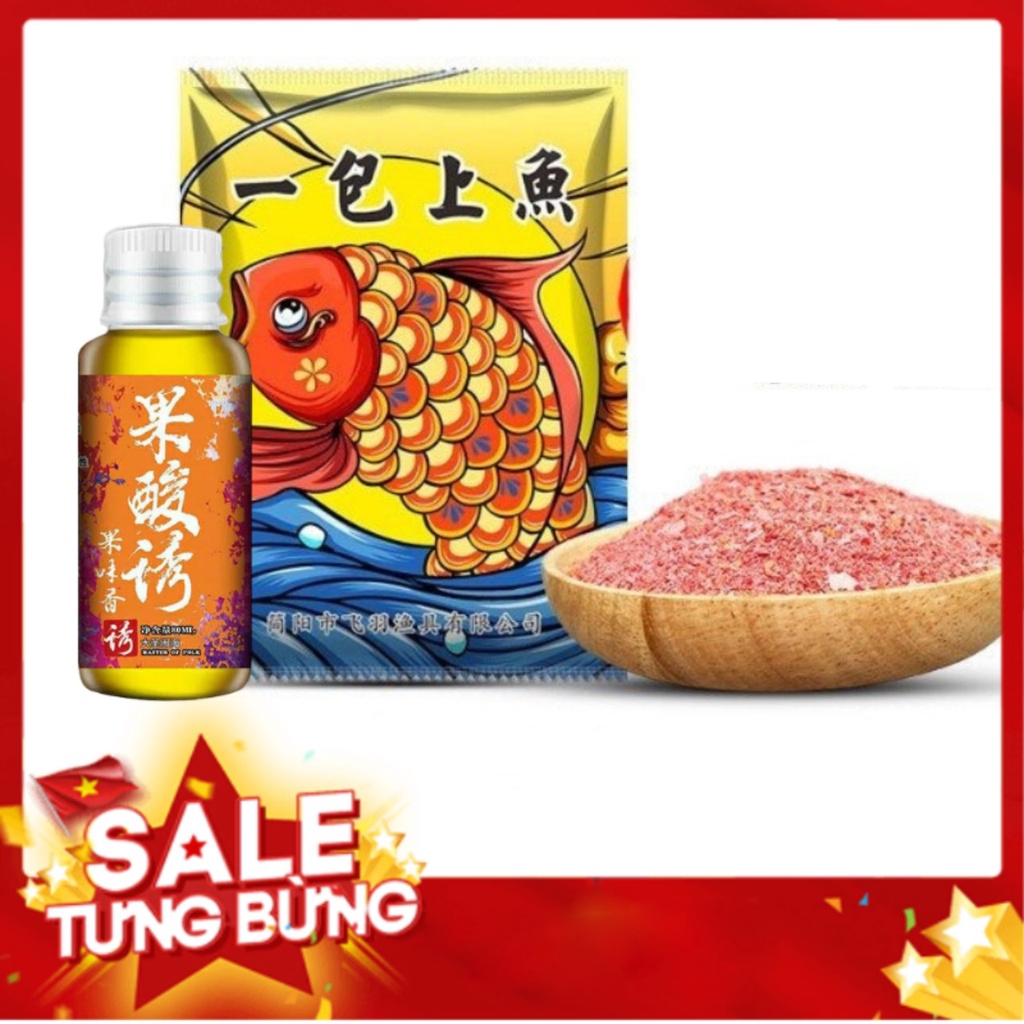 Bộ mồi câu cá KIM NGƯ siêu nhạy vị tanh hấp dẫn thích hợp câu trắm, chép, rô, diếc - SOMIA_fishing