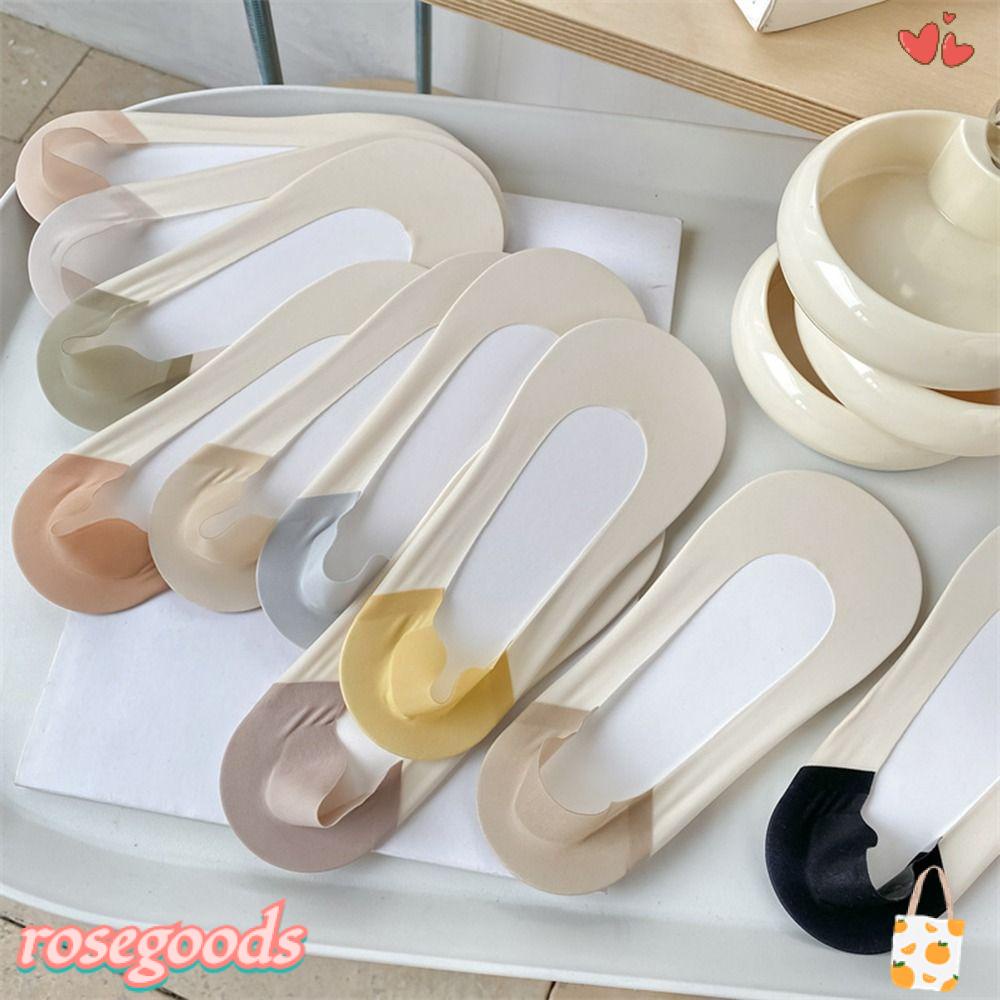 Set 3 Đôi Vớ Thuyền Bằng Lụa Lạnh Mỏng Vô Hình Thoáng Khí Mùa Hè