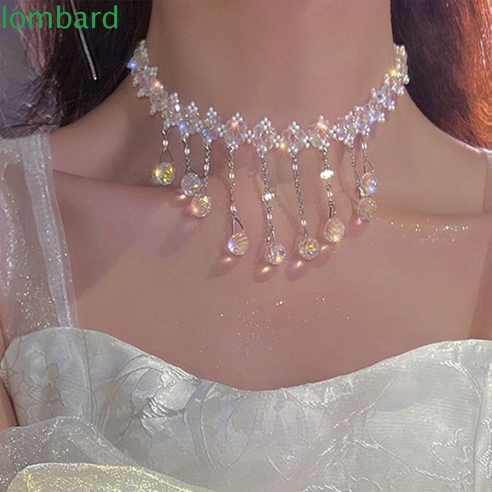 Vòng Cổ Choker Dáng Dài Phối Tua Rua Thời Trang Sang Trọng Cho Nữ