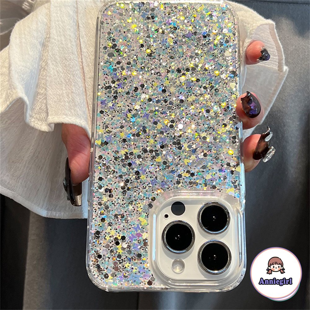 Ốp Điện Thoại TPU Mềm Chống Trượt Phối Sequin Lấp Lánh Sang Trọng Cho IPhone14 14 13 12 11 Pro Max 14