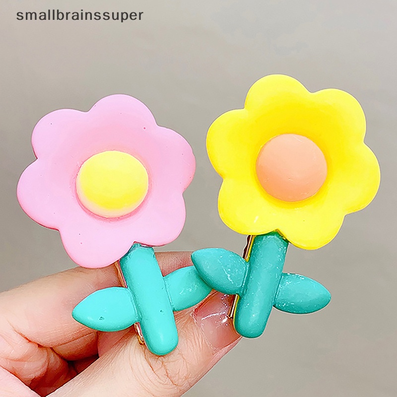 Kẹp Tóc Hình Bông Hoa Màu Kẹo Ngọt Thời Trang Mùa Hè Dễ Thương Cho Bé Gái SBS
