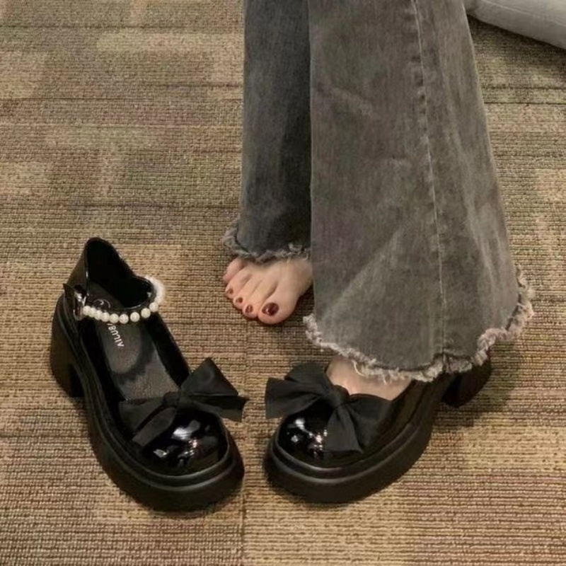 Giày Lười Đế Dày Phong Cách Retro Thời Trang Cho Nữ-AA0339