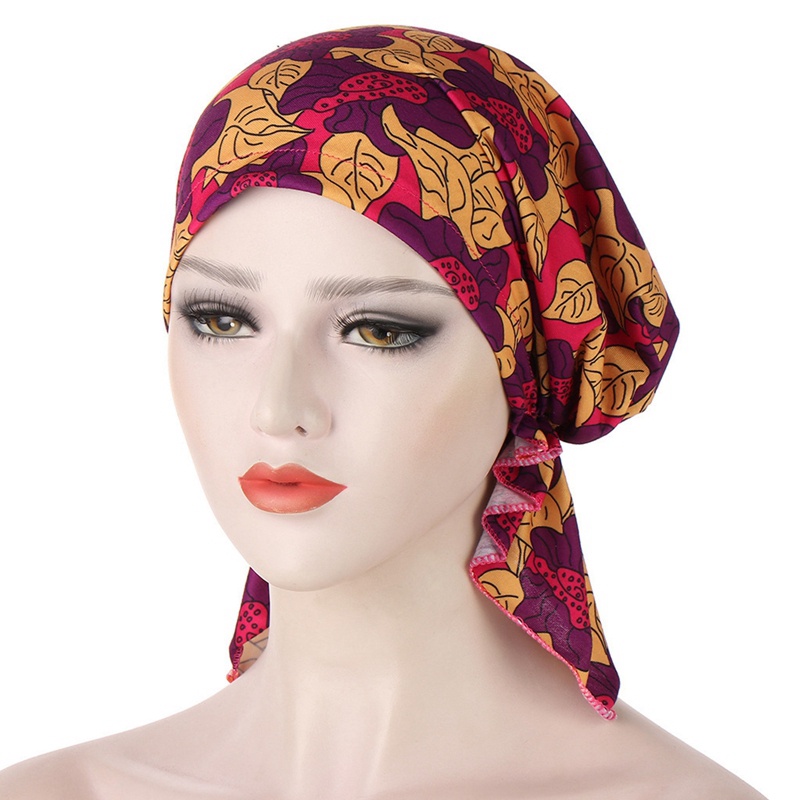 Ygt Mũ Turban Trùm Đầu Bằng Lụa Co Giãn Thời Trang Cho Nữ