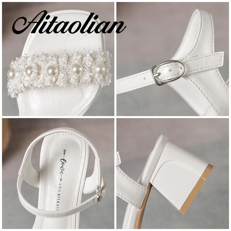 Xăng đan Da Mũi Vuông Đế Dày 5cm Thời Trang Cho Nữ Màu Sắc