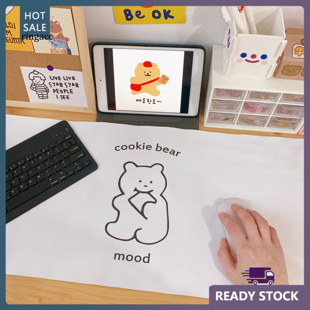 Tấm Lót Chuột RGA Giả Da In Họa Tiết Hoạt Hình Dễ Thương Chống Mòn / Trượt Tiện Dụng