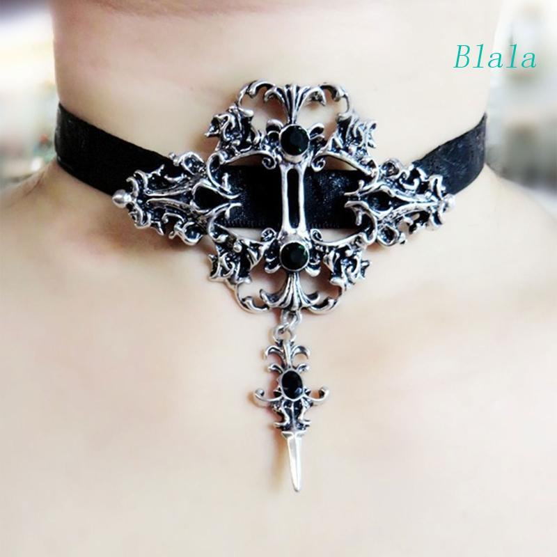 Vòng Cổ Choker Ren Màu Đen Phong Cách Gothic Cho Nữ