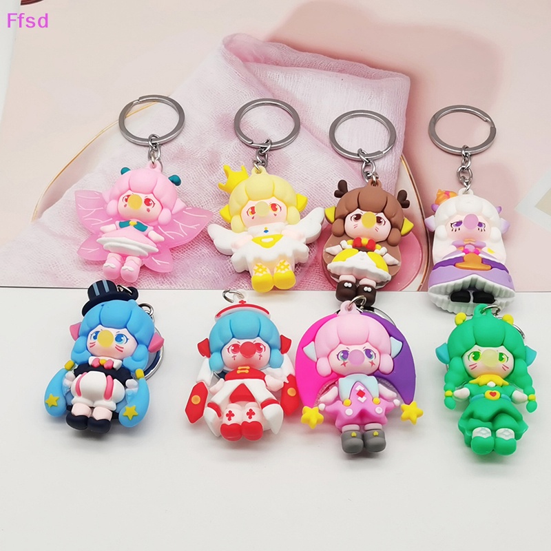 {Ffsd} Móc Khóa Búp Bê Yêu Tinh Bằng PVC Dễ Thương Trang Trí Túi Xách * Bán Chạy