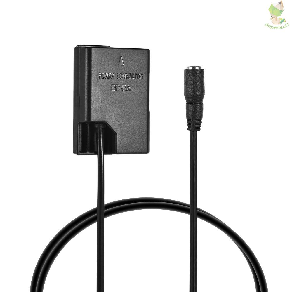 Andoer EP-5A DC Coupler Power Connector EN-EL14 Dummy Battery Adapter 4.0*17mm DC Tip for  D3100 D3200 D3300 D3400 D3500   Came-6.5