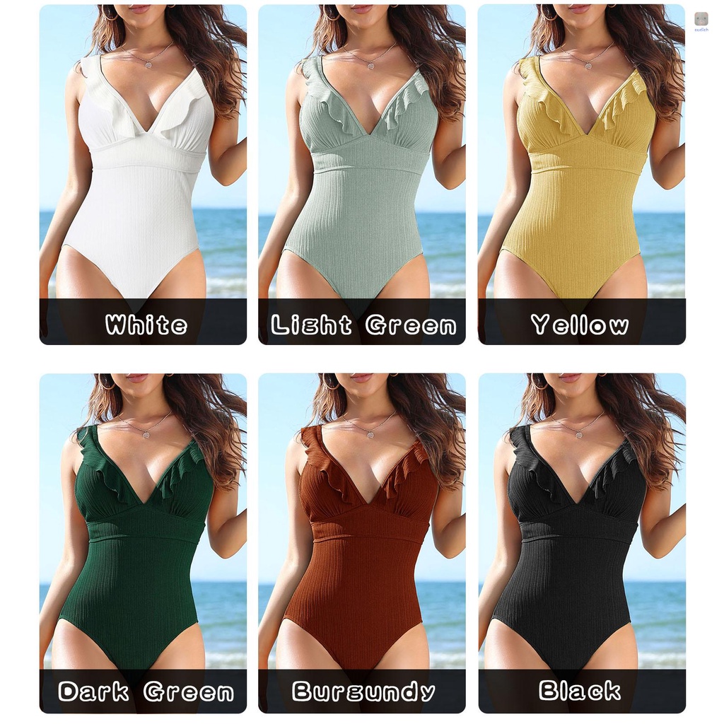 Bộ Đồ Bơi Một Mảnh Cổ Chữ V Hở Lưng Quyến Rũ Dành Cho Nữ
