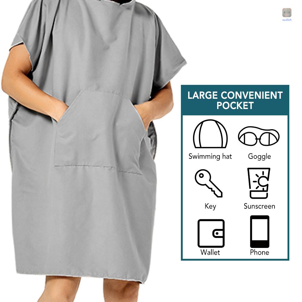 Khăn Tắm Bằng Sợi Micro Nhanh Khô Có Mũ Trùm Đầu Thay Đổi Được Cho Hoạt Động Thể Thao Ngoài Trời