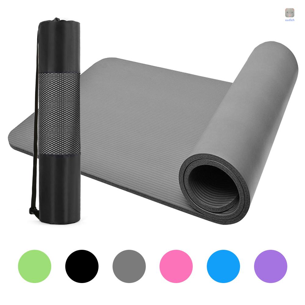 Thảm Tập Yoga Dày 10mm Chống Trượt Kèm Dây Đeo Và Túi Lưới Tiện Dụng