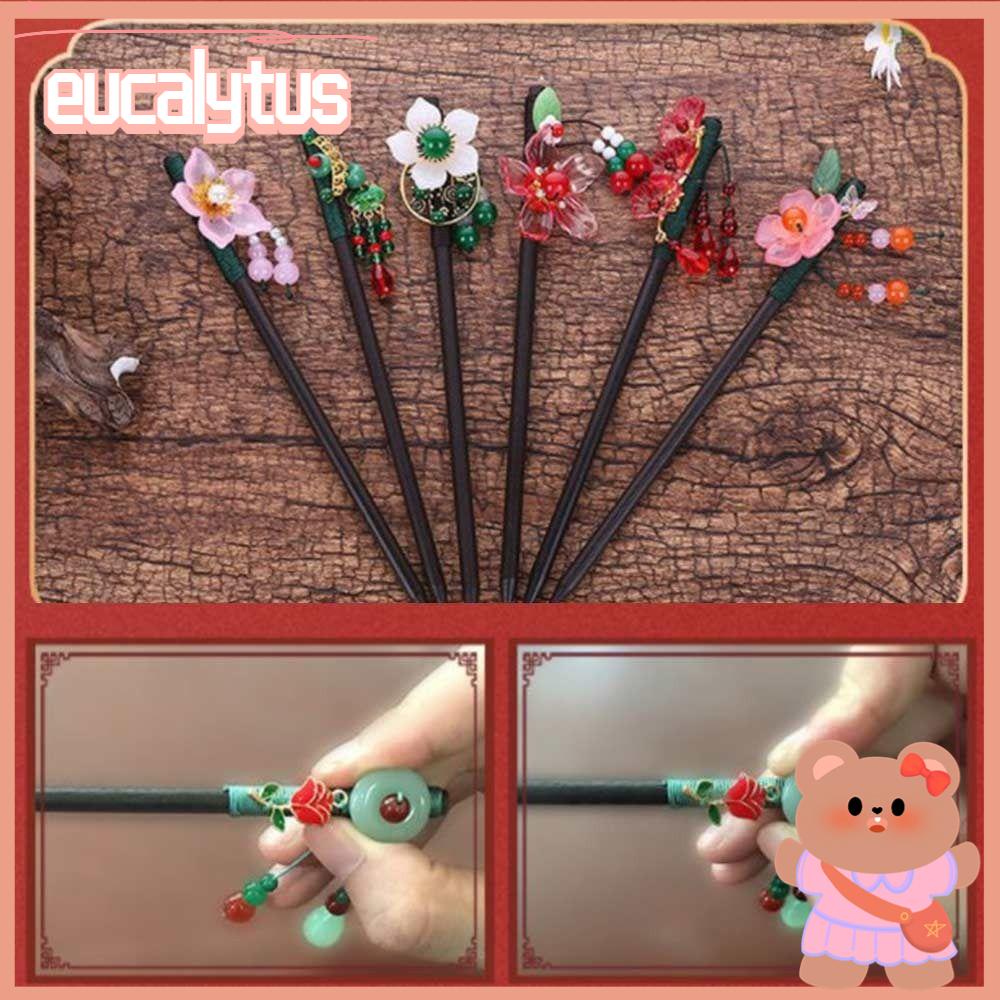 Trâm Cài Tóc Bằng Kim Loại Tráng Men Phong Cách Hán Phục Trung Hoa Cổ Điển Cho Nữ