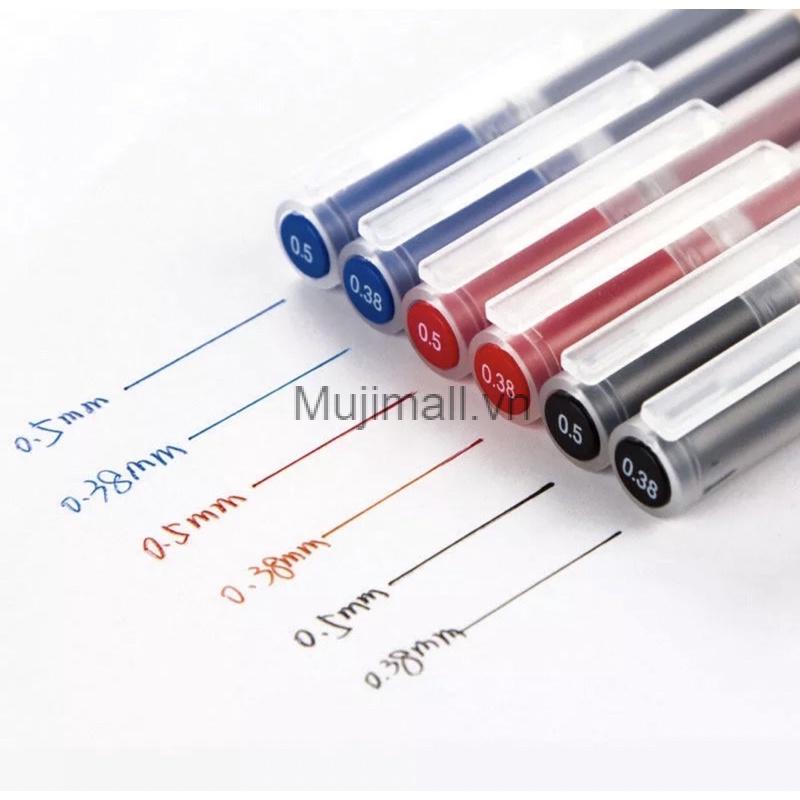 Bút Muji Gel có nắp 0.38mm Đủ Màu Muji chính Hãng