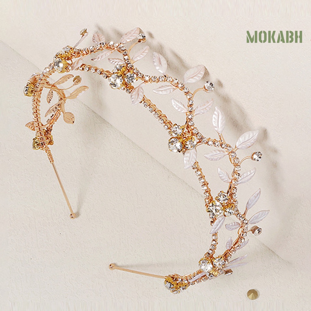 Cài Tóc Hình Vương Miện Đính Đá Lấp Lánh Chống Trượt Kiểu Dáng Thanh Lịch