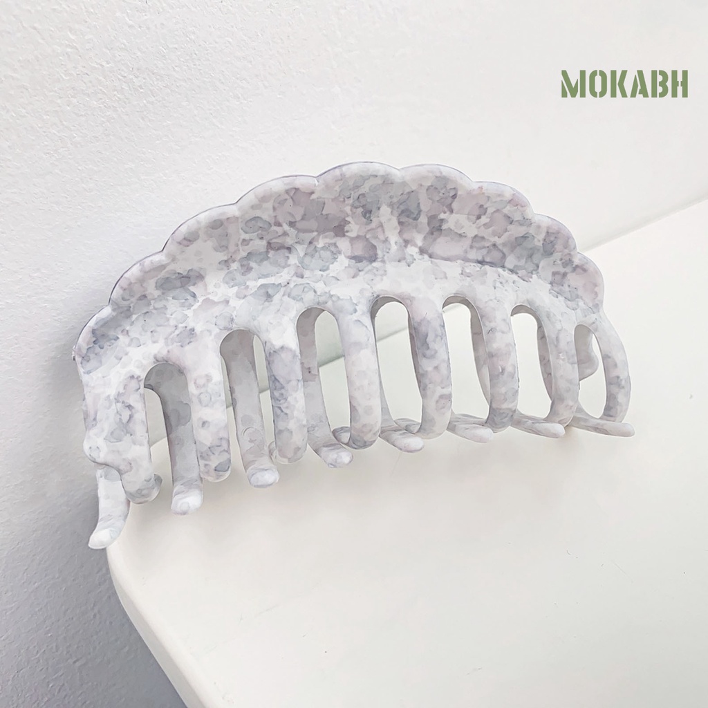 [Mok Abh] Kẹp Tóc Nhựa Siêu Nhẹ Có Răng Lược Siêu Nhẹ Kiểu Dáng Đơn Giản Cho Nữ