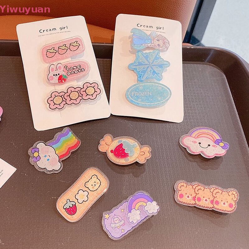 Bộ 3 Kẹp Tóc Hoạt Hình Xinh Xắn Cho Bé Gái